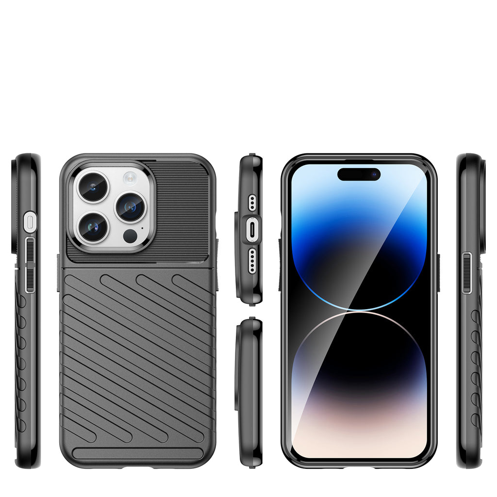 Thunder Case dėklas iPhone 14 Pro – juodas