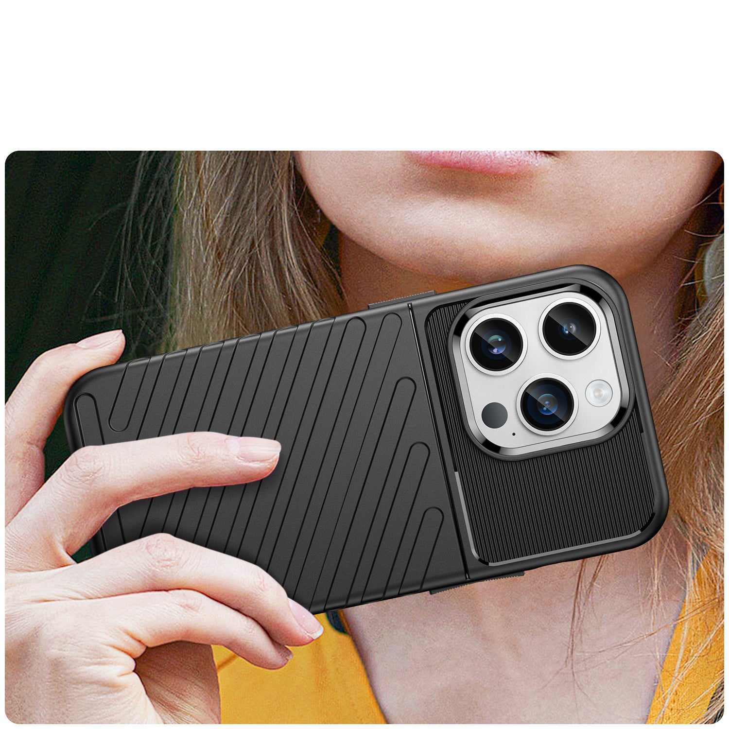 Thunder Case dėklas iPhone 14 Pro – juodas