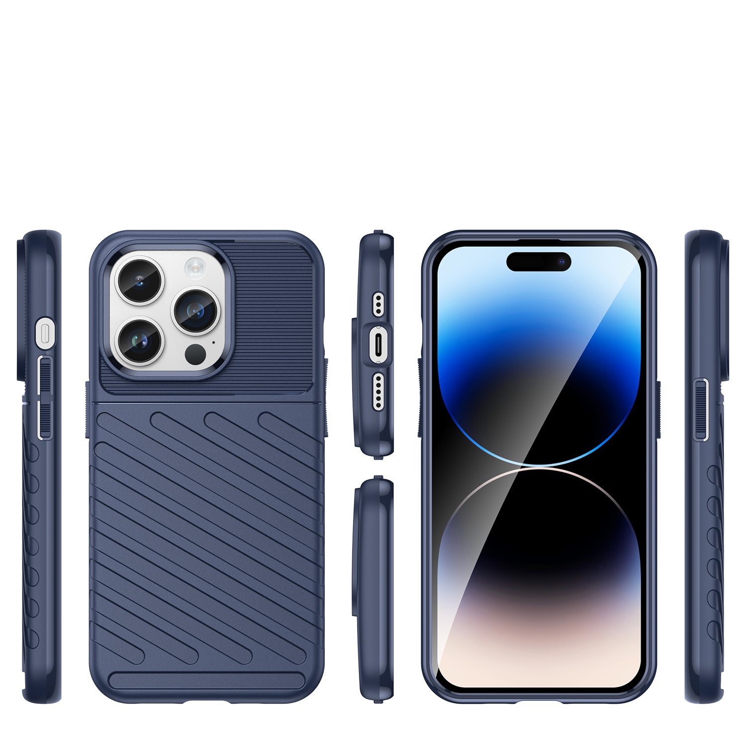 Thunder Case šarvuotas dėklas iPhone 14 Pro – mėlynas