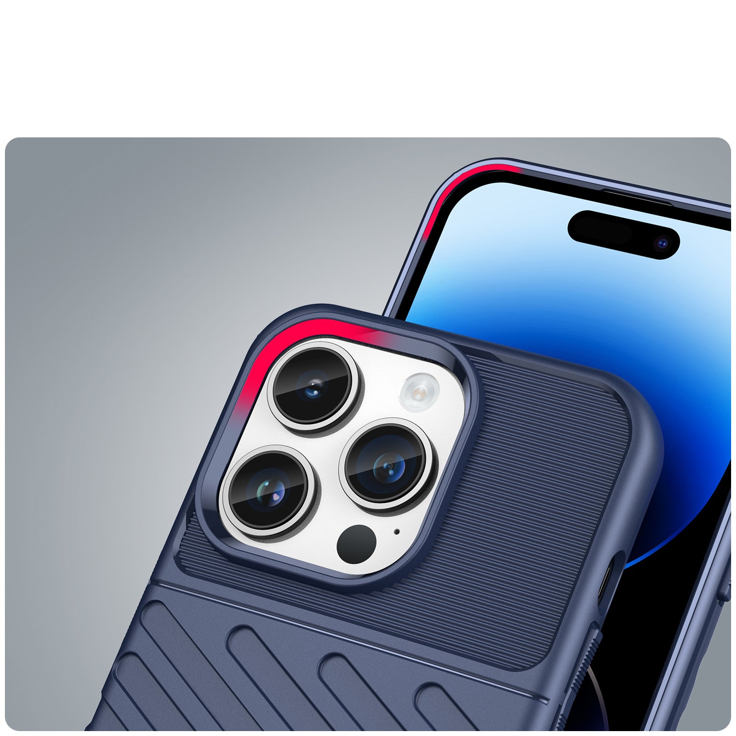Thunder Case šarvuotas dėklas iPhone 14 Pro – mėlynas