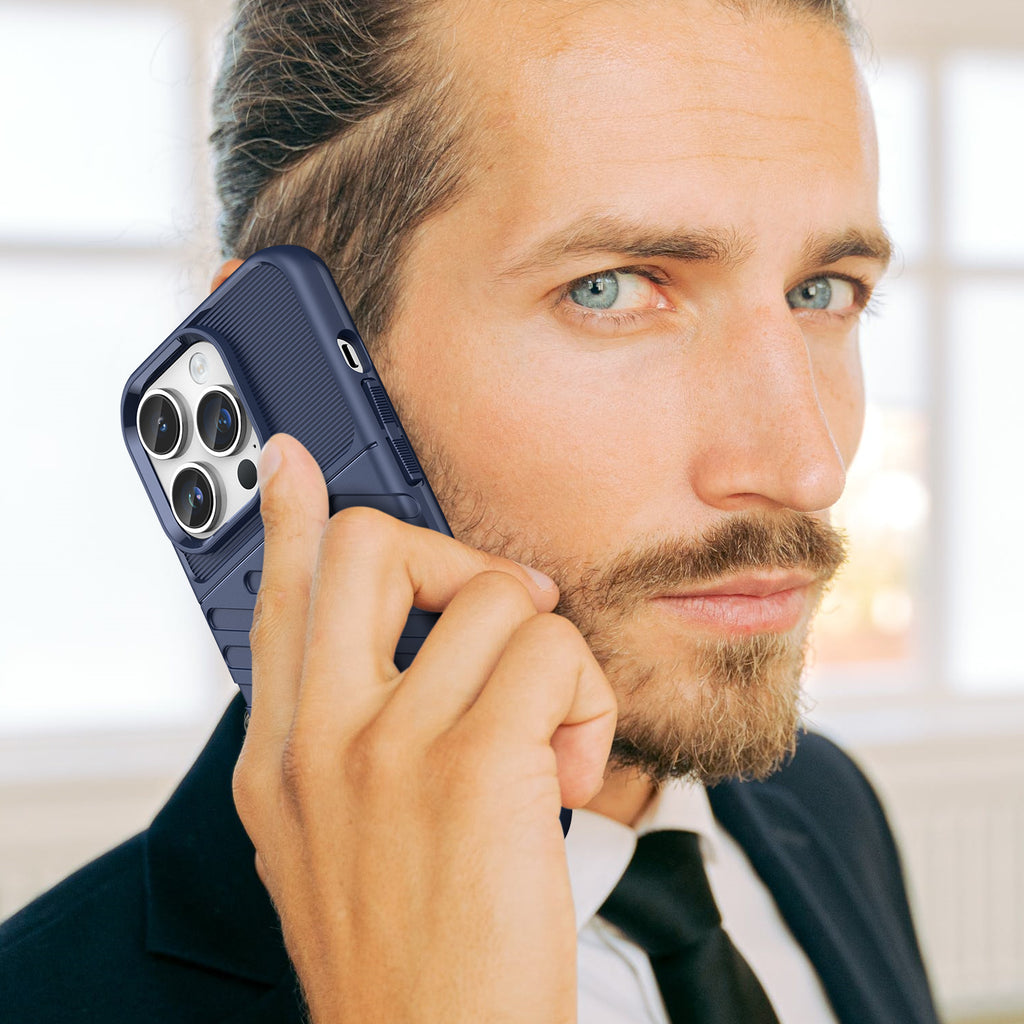 Thunder Case šarvuotas dėklas iPhone 14 Pro Max – mėlynas