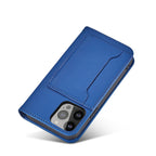 Magnetinis dėklas-piniginė iPhone 14 Plus – mėlynas