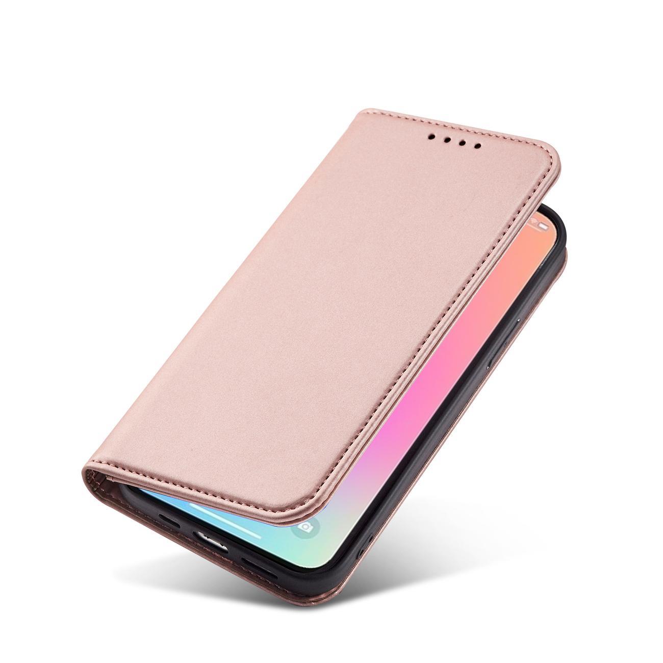 Magnetinis dėklas iPhone 14 Plus – rožinis piniginė