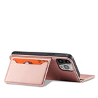 Magnetinis dėklas-piniginė iPhone 14 Pro Max – rožinis