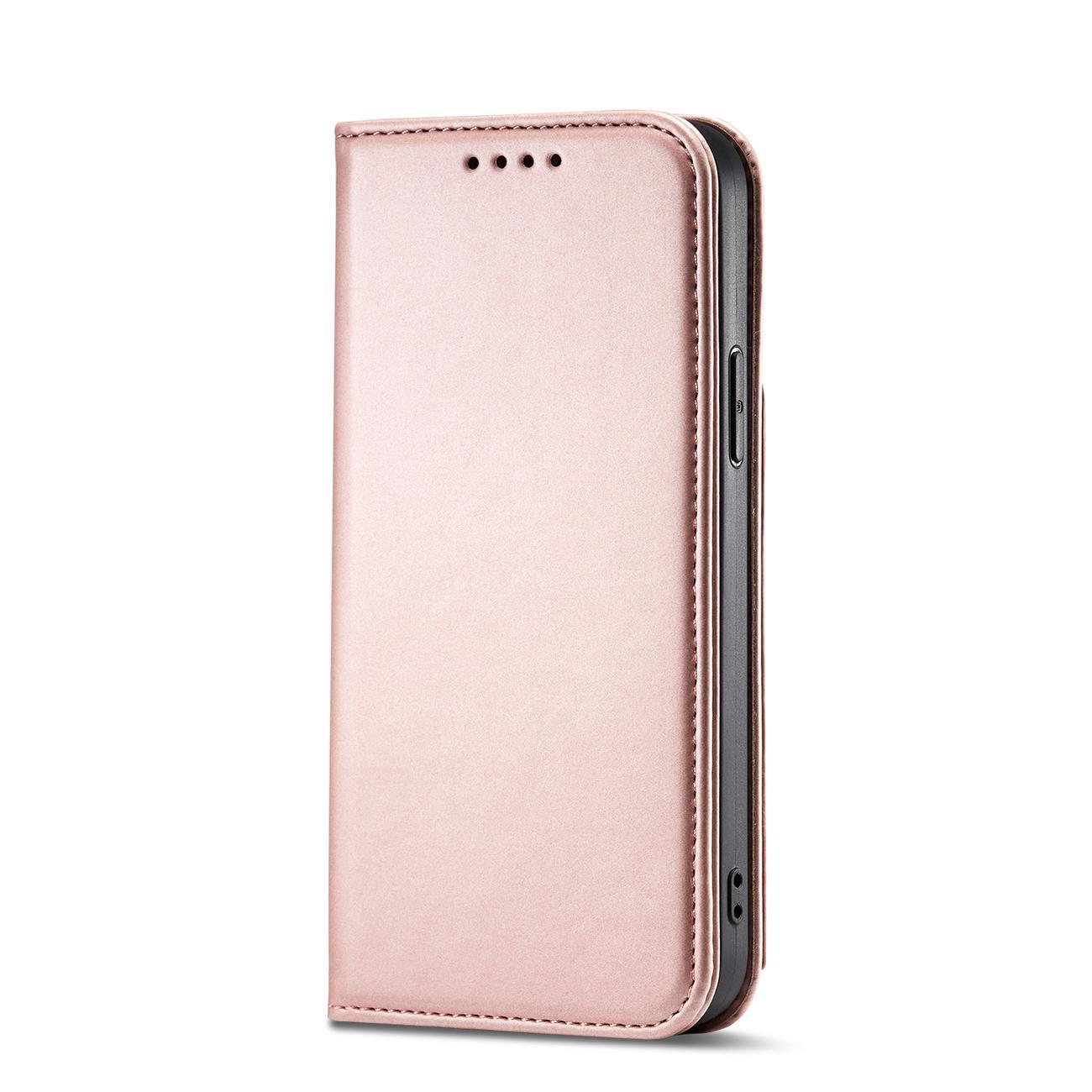 Magnetinis dėklas-piniginė iPhone 14 Pro Max – rožinis