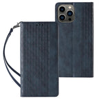 Magnet Strap dėklas iPhone 14 – mėlynas, piniginė