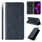 Magnet Strap dėklas iPhone 14 – mėlynas, piniginė