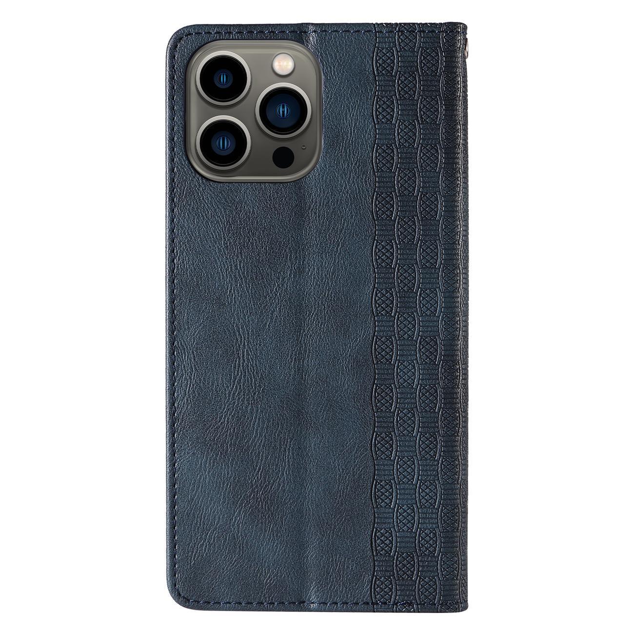 Magnet Strap dėklas iPhone 14 – mėlynas, piniginė