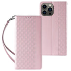 Magnet Strap atverčiamas dėklas iPhone 14 Plus – rožinis