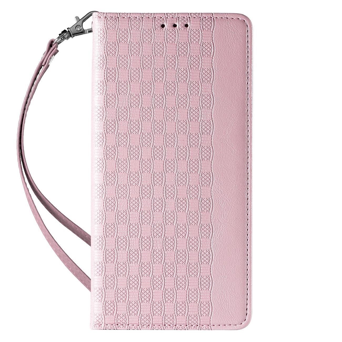 Magnet Strap atverčiamas dėklas iPhone 14 Plus – rožinis