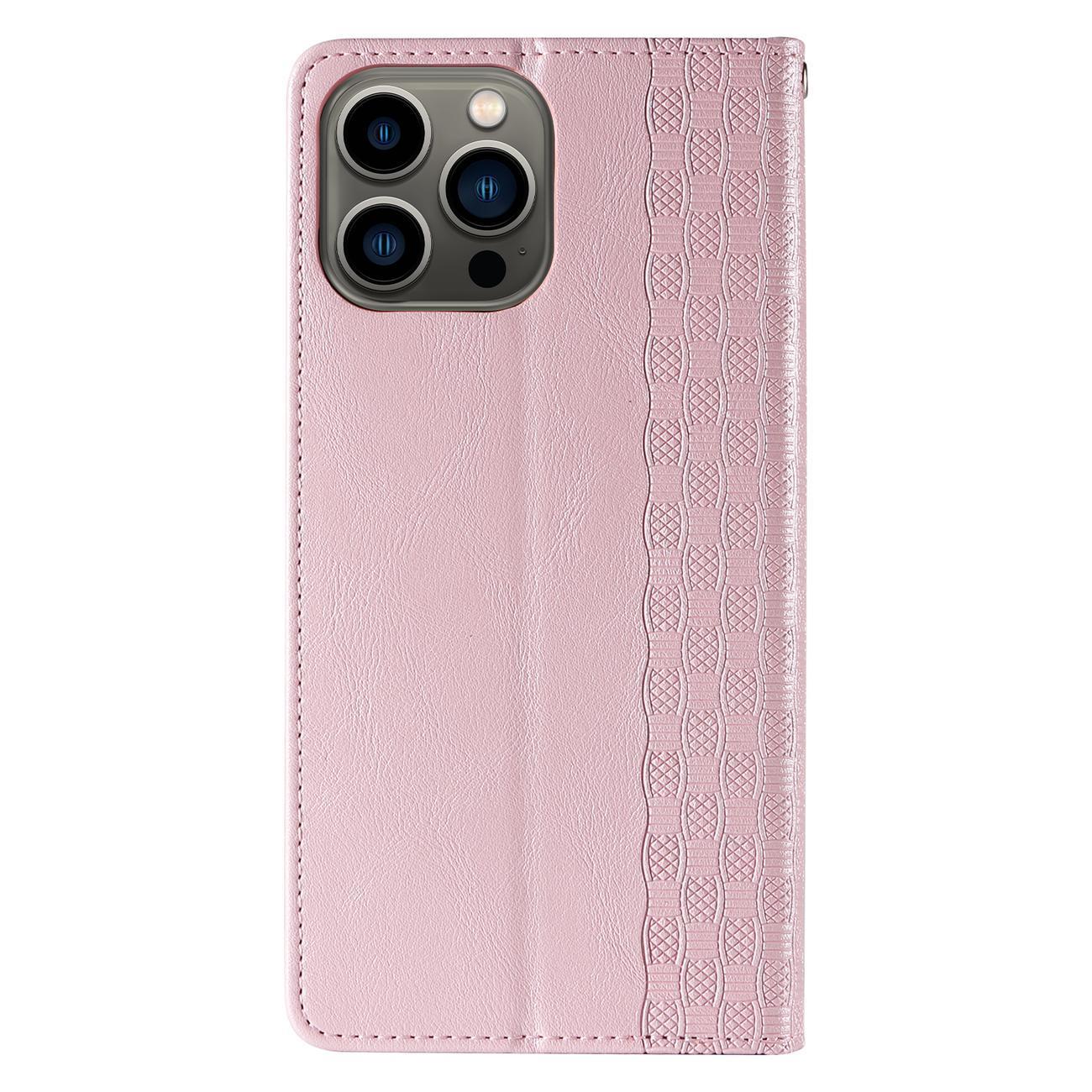 Magnet Strap atverčiamas dėklas iPhone 14 Plus – rožinis