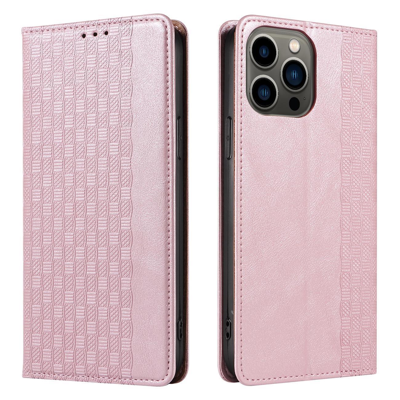 Magnet Strap atverčiamas dėklas iPhone 14 Plus – rožinis