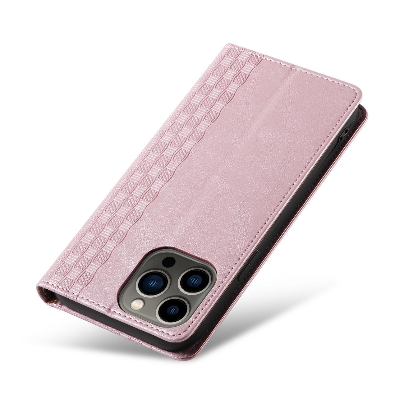 Magnet Strap atverčiamas dėklas iPhone 14 Plus – rožinis