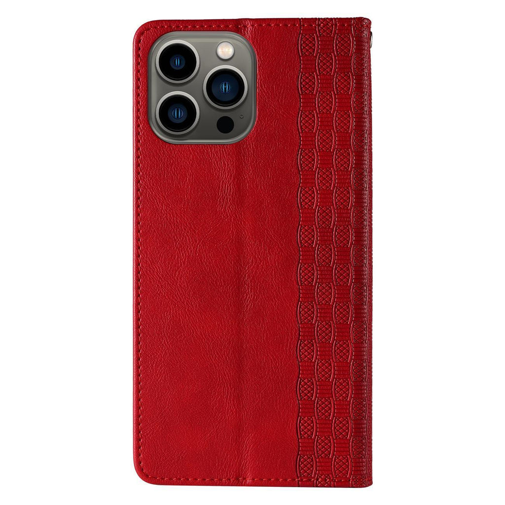 Magnet Strap dėklas iPhone 14 Pro – raudonas, piniginė