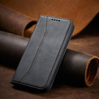 Atverčiamas dėklas iPhone 14 Plus su pinigine – juodas