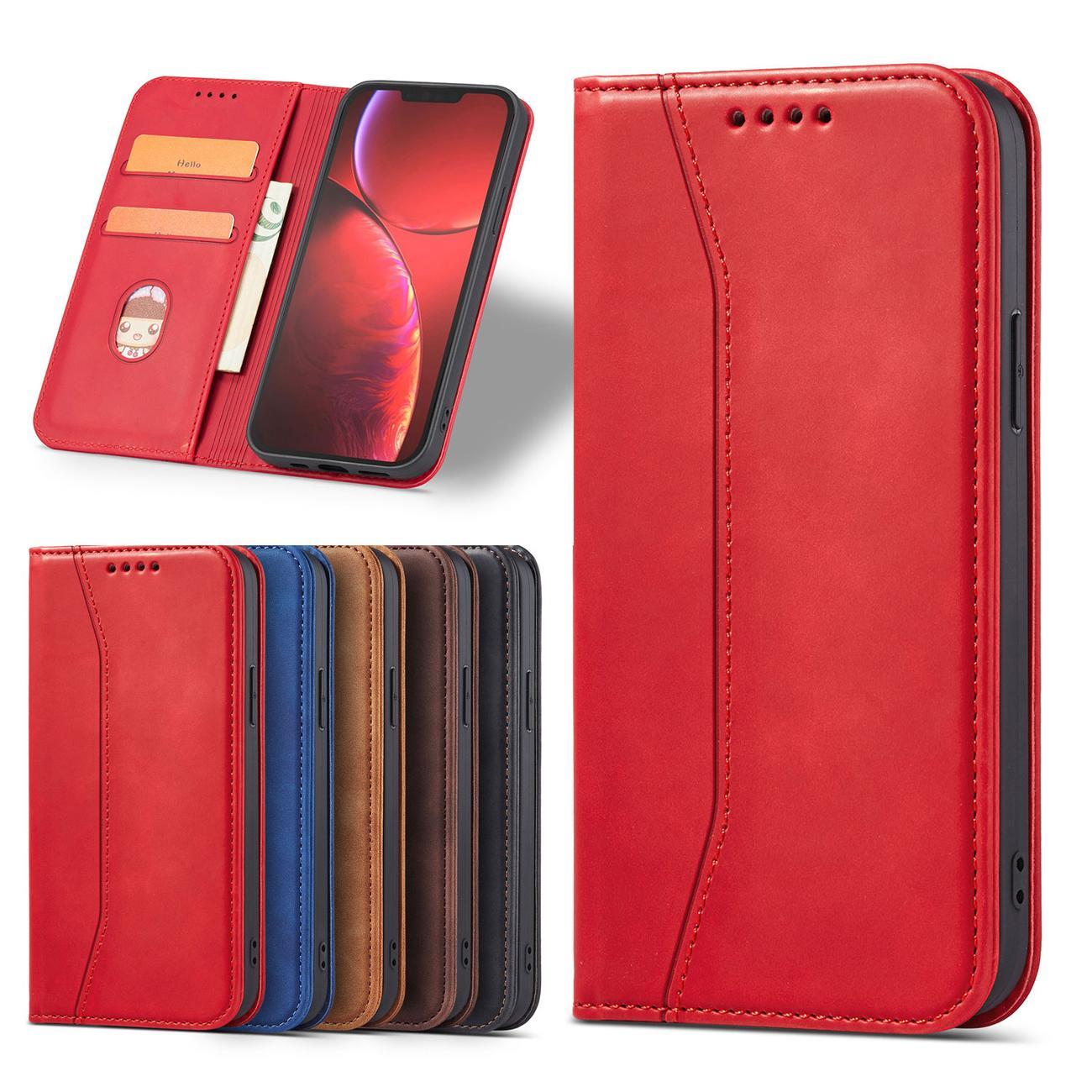Magnet Fancy Case dėklas iPhone 14 Plus – raudonas