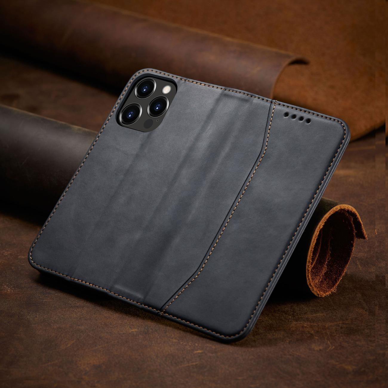 Magnet Fancy dėklas iPhone 14 Pro – juodas, piniginė