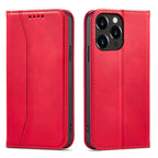 Magnet Fancy Case dėklas iPhone 14 Pro – raudonas