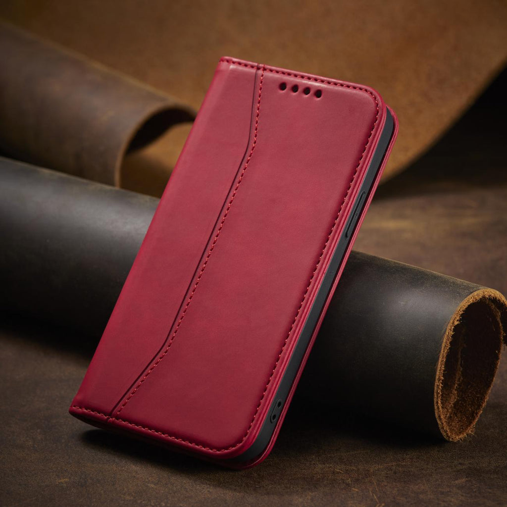 Magnet Fancy Case dėklas iPhone 14 Pro – raudonas