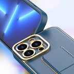 Silikoninis dėklas su stovu iPhone 13 Pro – žalias