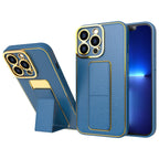 Kickstand dėklas iPhone 12 – mėlynas, su stovu -- iPhone 12