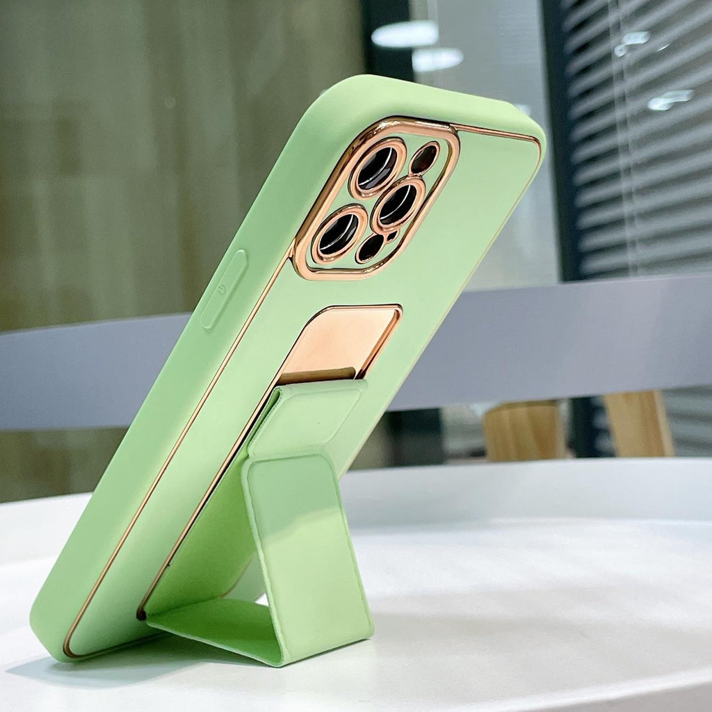 Kickstand dėklas iPhone 12 – rožinis su stovu -- iPhone 12