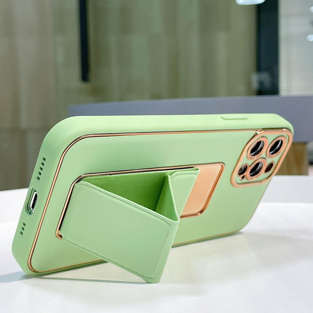 Kickstand dėklas iPhone 12 – rožinis su stovu -- iPhone 12