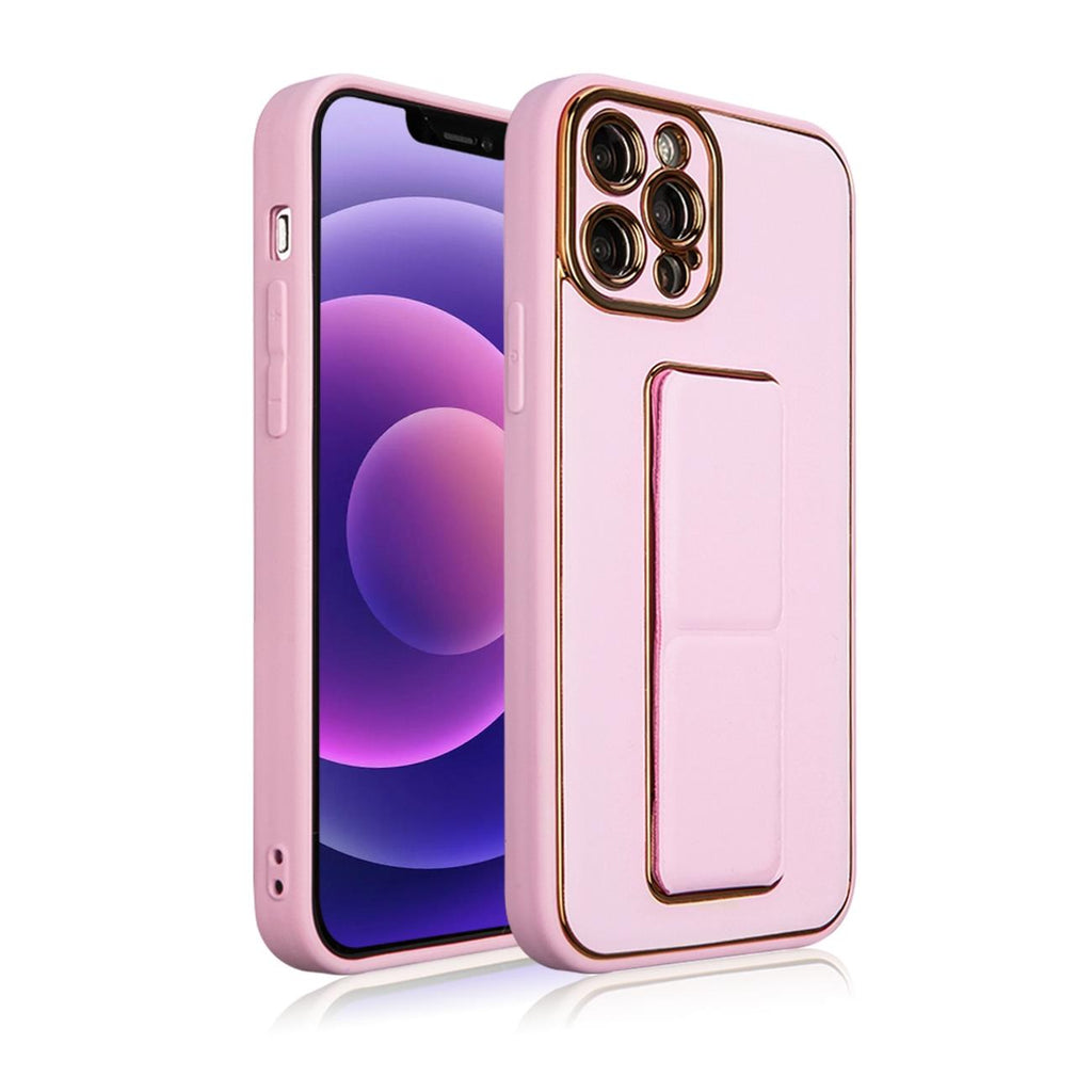 Kickstand dėklas iPhone 12 – rožinis su stovu -- iPhone 12