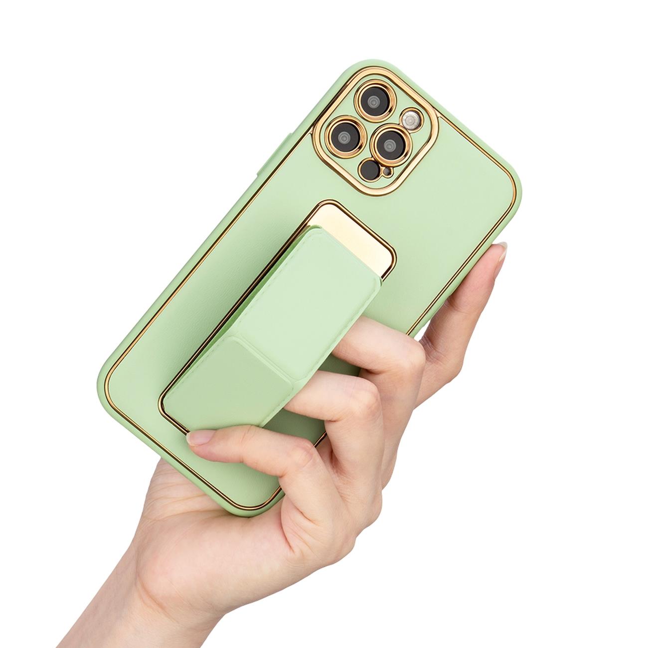 Kickstand dėklas iPhone 12 – rožinis su stovu -- iPhone 12