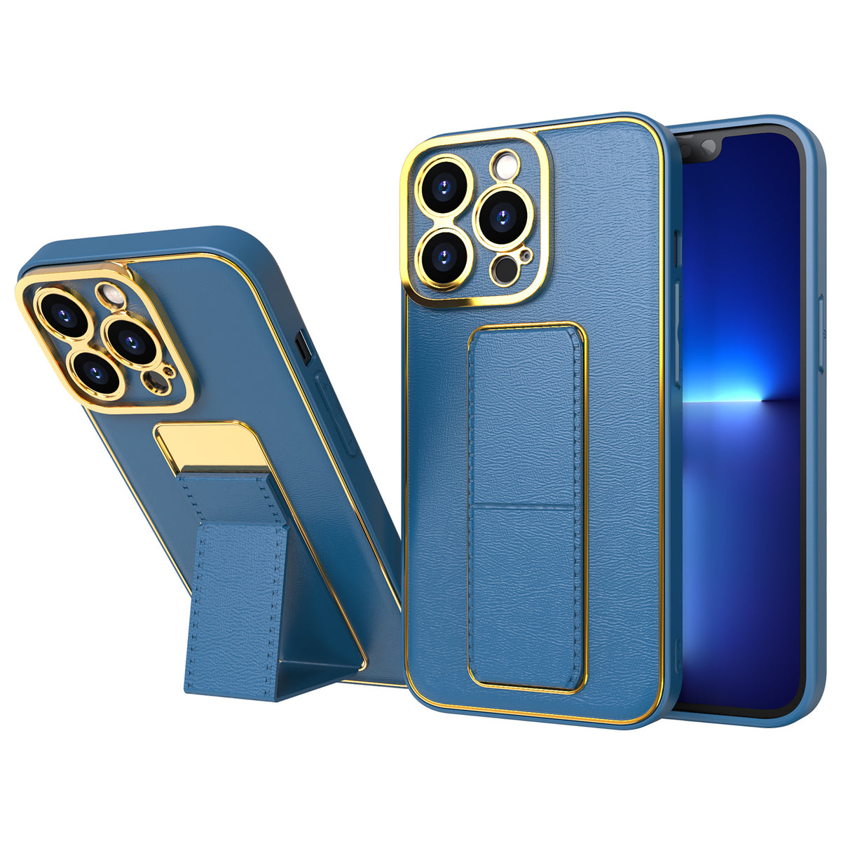 Kickstand dėklas iPhone 12 Pro – mėlynas -- iPhone 12 Pro