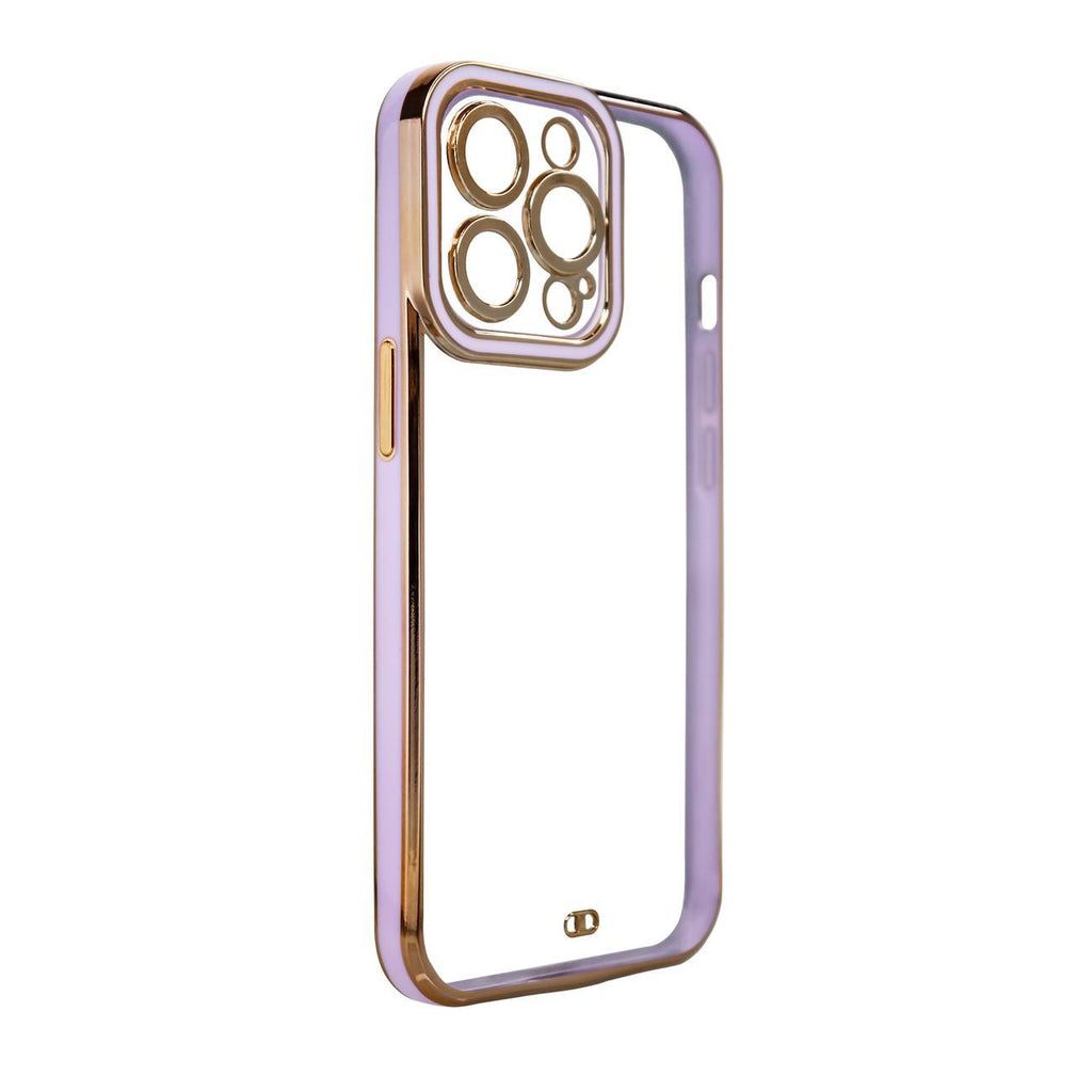 Skaidrus dėklas iPhone 12 Pro – violetinis, auksinis -- iPhone 12 Pro