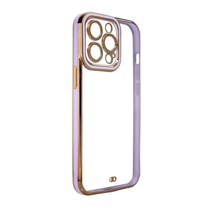 Skaidrus dėklas iPhone 12 Pro – violetinis, auksinis -- iPhone 12 Pro