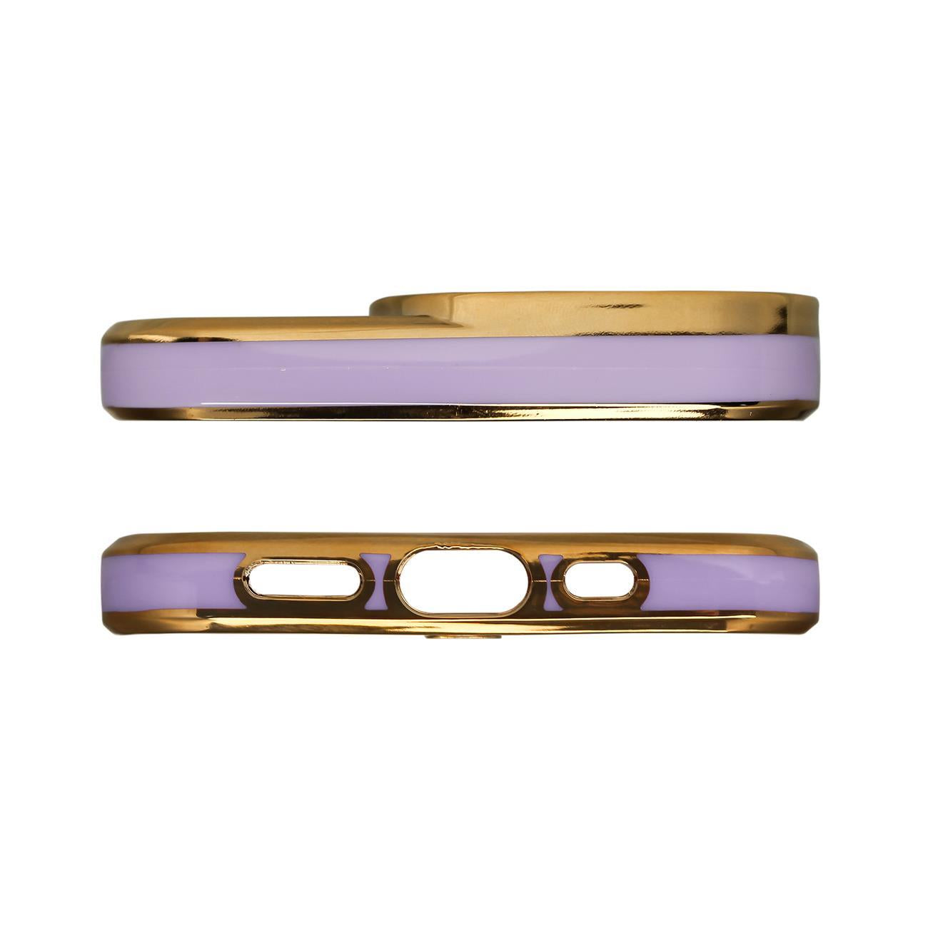 Skaidrus dėklas iPhone 12 Pro – violetinis, auksinis -- iPhone 12 Pro