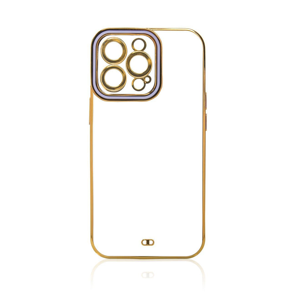 Skaidrus dėklas iPhone 12 Pro – violetinis, auksinis -- iPhone 12 Pro