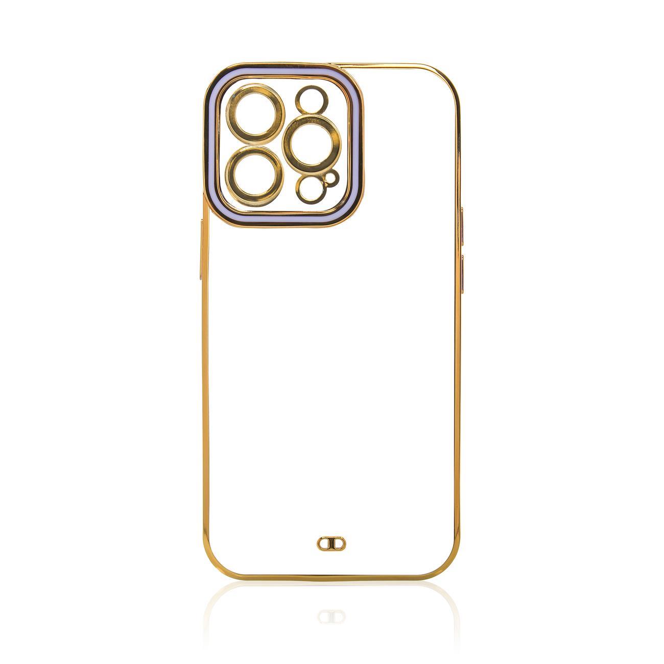 Skaidrus dėklas iPhone 12 Pro – violetinis, auksinis -- iPhone 12 Pro