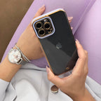 Skaidrus dėklas iPhone 12 Pro – violetinis, auksinis -- iPhone 12 Pro