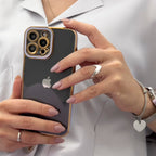 Skaidrus dėklas iPhone 12 Pro – violetinis, auksinis -- iPhone 12 Pro