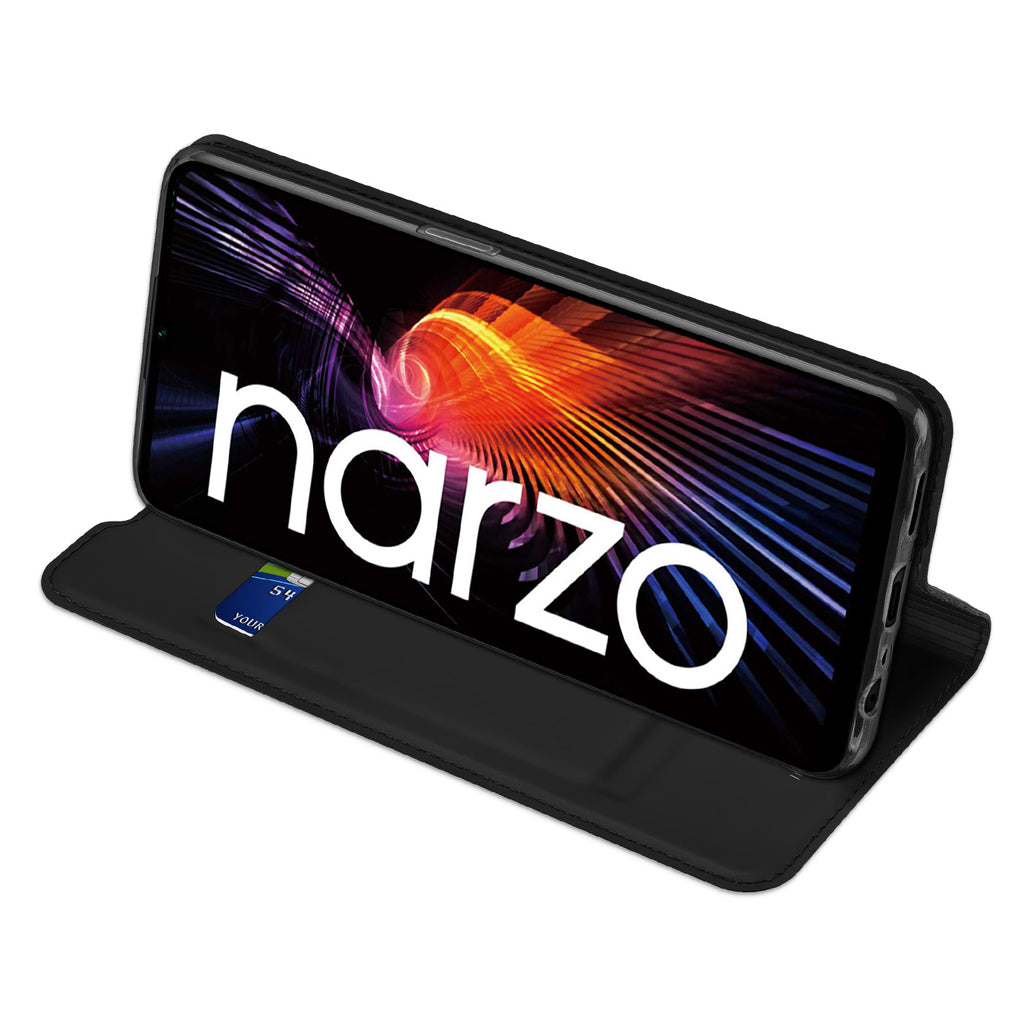 Dux Ducis Skin Pro atverčiamas dėklas Realme Narzo 50A – juodas -- Realme Narzo 50A
