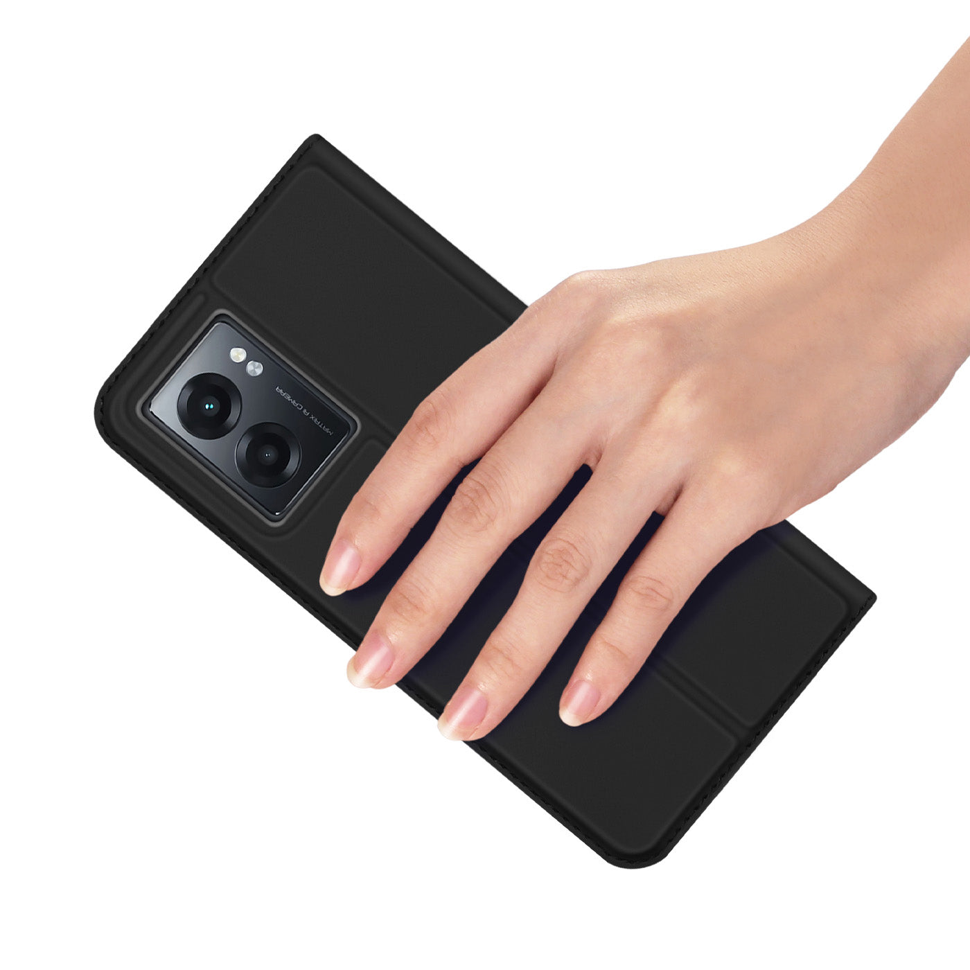 Dux Ducis Skin Pro atverčiamas dėklas Realme Narzo 50A – juodas -- Realme Narzo 50A