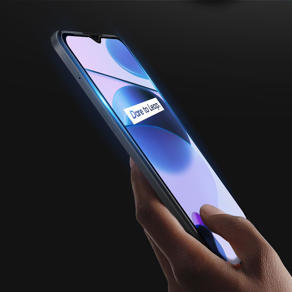 Dux Ducis 9D grūdintas stiklas Realme C35 – juodas -- Realme C35