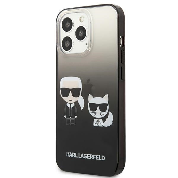 Karl Lagerfeld gradientinis dėklas iPhone 13/13 Pro – juodas