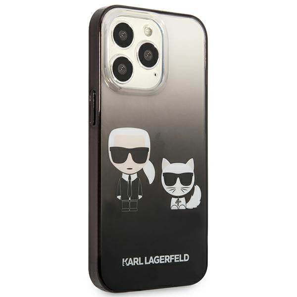 Karl Lagerfeld gradientinis dėklas iPhone 13/13 Pro – juodas