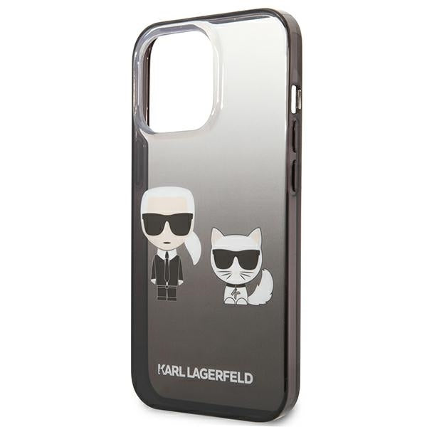 Karl Lagerfeld gradientinis dėklas iPhone 13/13 Pro – juodas
