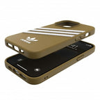 Adidas OR PU dėklas iPhone 13 Pro Max – smėlio/aukso