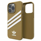 Adidas OR PU dėklas iPhone 13 Pro Max – smėlio/aukso