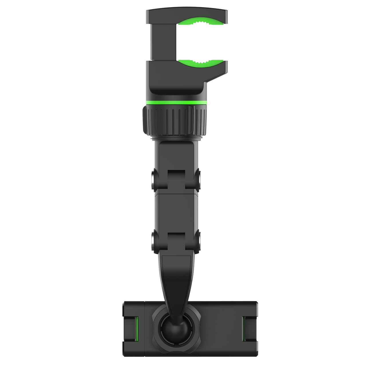 Reguliuojamas automobilio galinio vaizdo veidrodėlio laikiklis išmaniajam telefonui