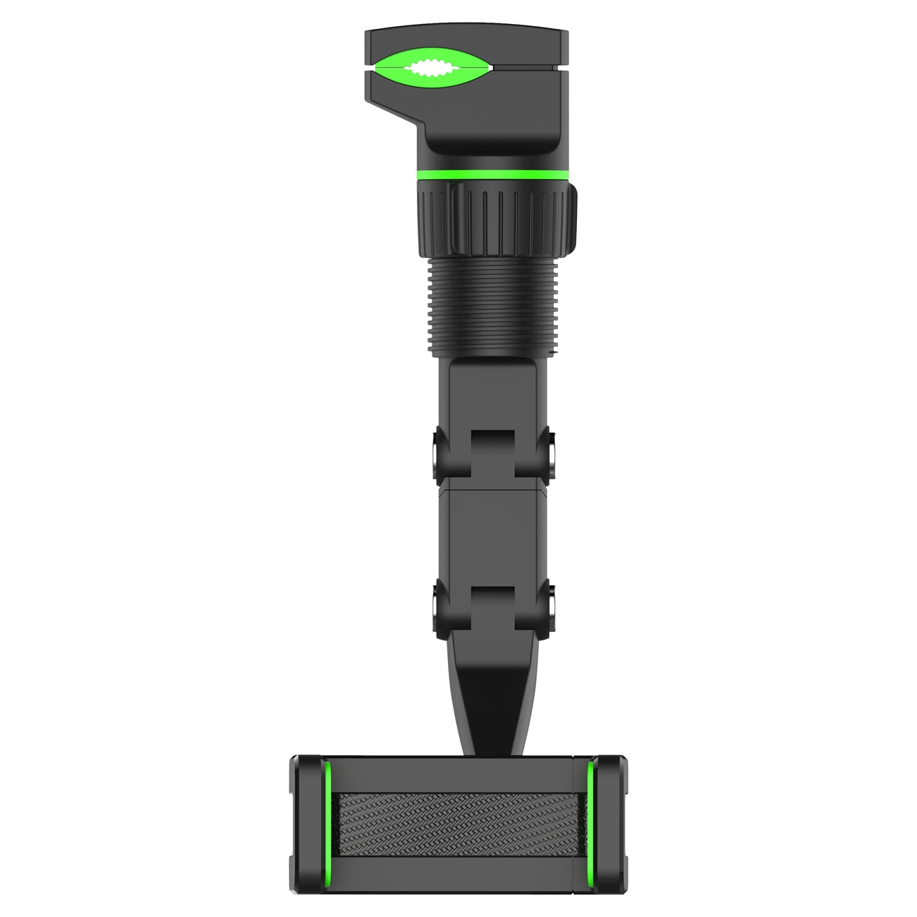 Reguliuojamas automobilio galinio vaizdo veidrodėlio laikiklis išmaniajam telefonui