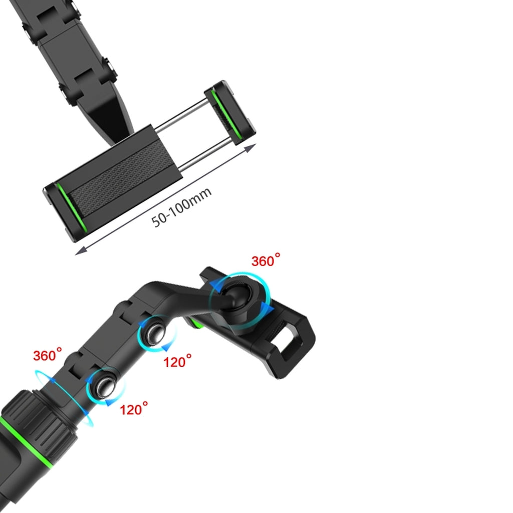 Reguliuojamas automobilio galinio vaizdo veidrodėlio laikiklis išmaniajam telefonui