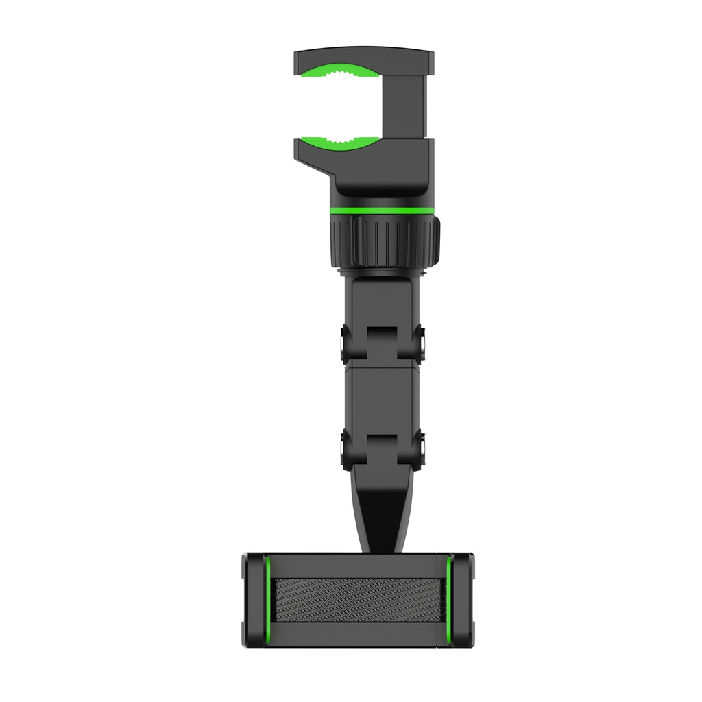 Reguliuojamas automobilio galinio vaizdo veidrodėlio laikiklis išmaniajam telefonui