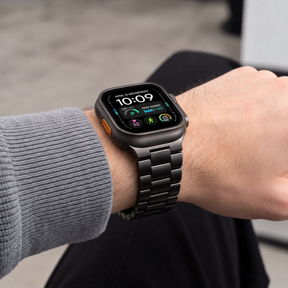 Dirželis Tech-Protect Stainless Apple Watch 8 / 9 / 10 / 11 / 12 / SE / Ultra (44 / 45 / 46 / 49 mm), juodas -- Apple...